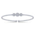 Gabriel & Co. Bracelets White Gold Diamond Flexible Bangle Bracelet